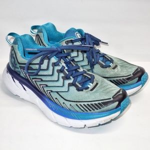 Hoka One One Clifton 4 Blue Running Shoes Womens 7